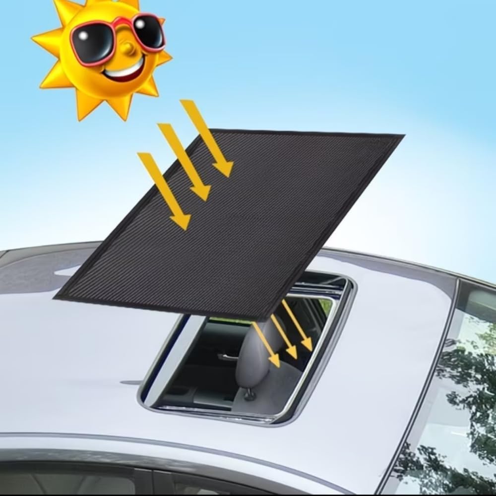 1 Pezzo Zanzariera Tetto Apribile Auto per Mercedes Benz Smart Fortwo Forfour 450 451 454 453, Maglia Poliestere Magnetica Oscurante Traspirante Parasole Anti-Insetti Protettiva