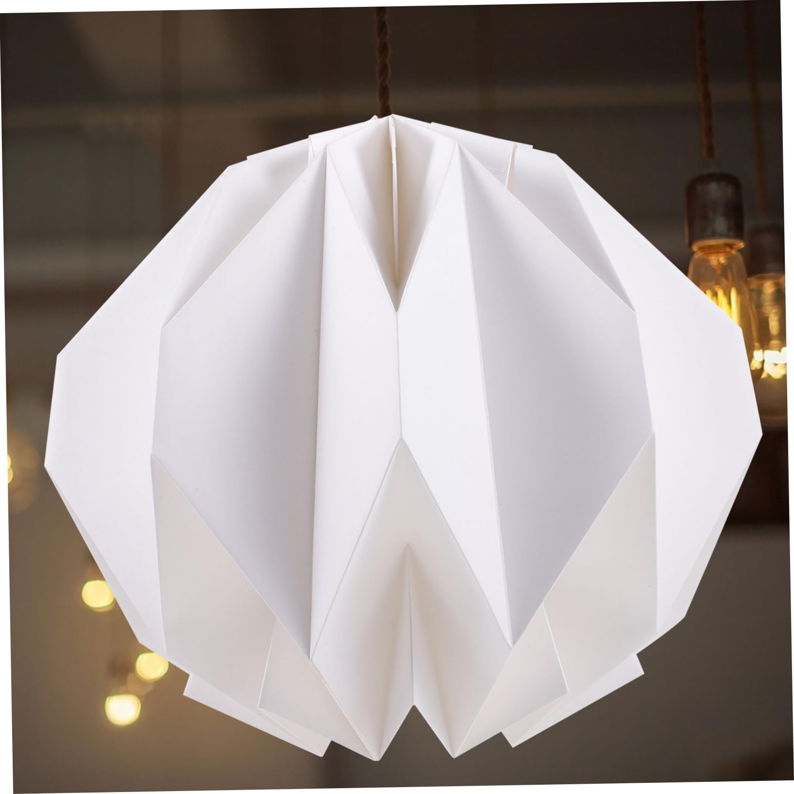 Lampadario a lanterna origami guidato moderno Lampada carina lanterne paralume lanterna pendente luce lanterna di carta lampada sospesa paralumi a sospensione