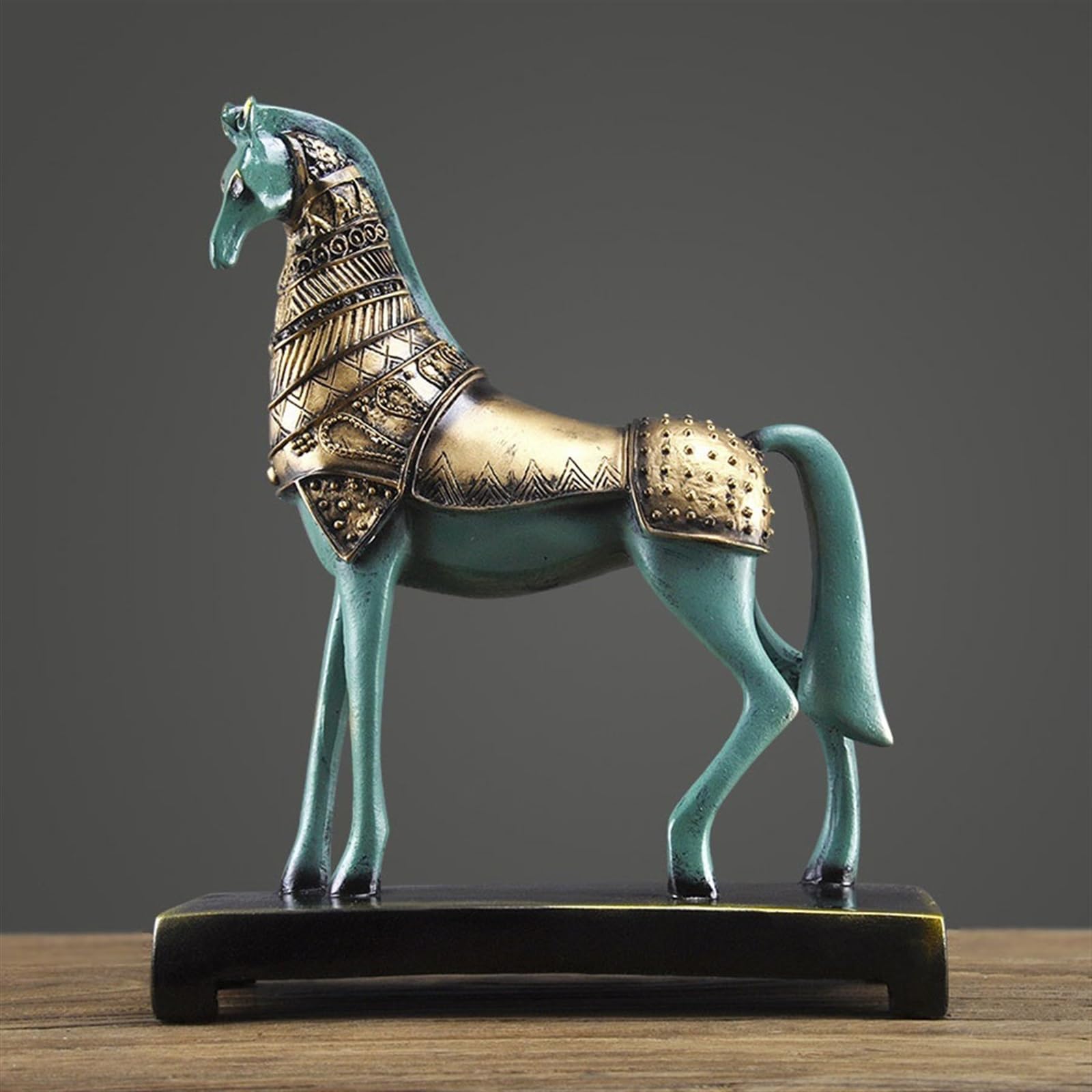 Estatua Escultura de Caballo Retro Adornos Decorativos Decoraciones Escritorio(B)