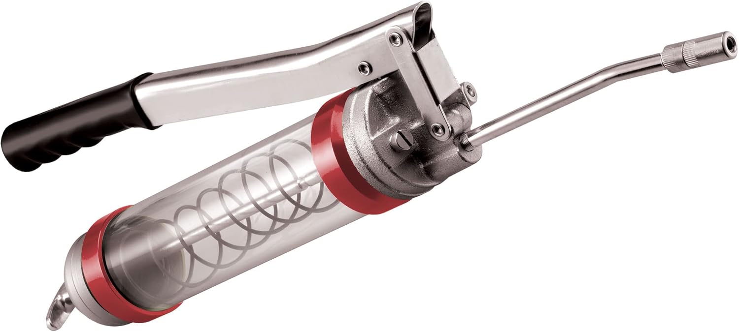 LubriMatic LS-CGG-RED Clear Lever Grease Gun Red Ends