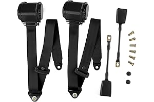Upgrade 2PCS Universal 3-Point Seat Belt Set
