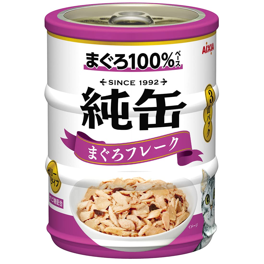 MiawMiawミニ3P　まぐろ3Ｐ×24本+純缶ミニいろいろ48本 Amazon.co.jp: 純缶 ミニ3P まぐろフレーク 195g(65g×3缶)×24個セット