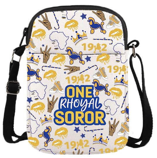 Sisterhood Sorority Paraphernala Gift Sorority Sister Gift Greek Sorority One Rhoyal Soror Zipper Pouch Pretty Poodle Blue And Gold Makeup Bag (One