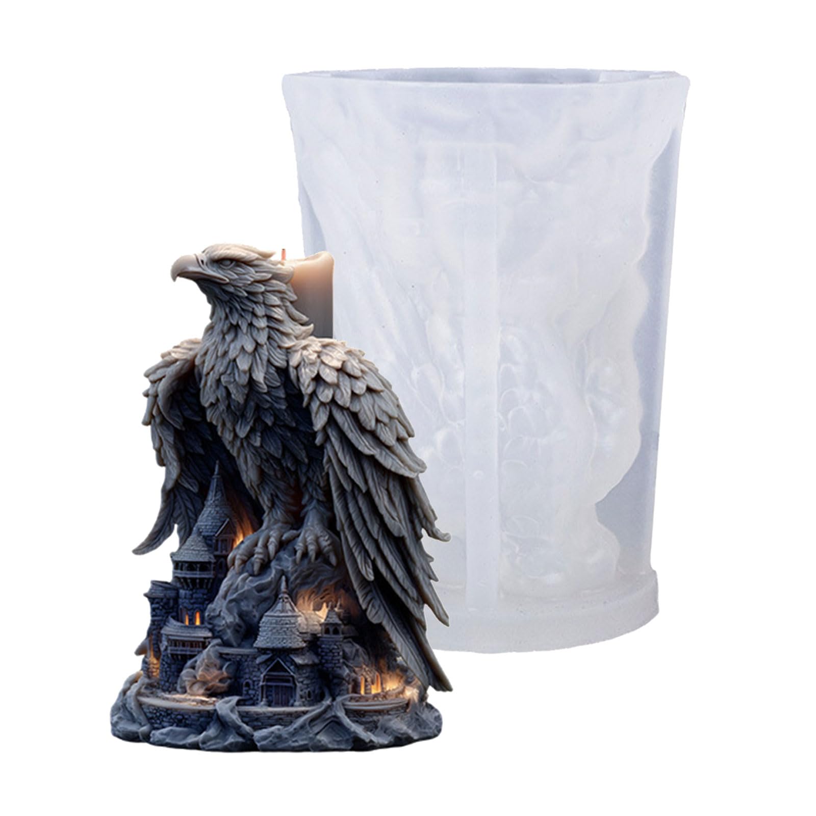 Kaeltsyn 3D Accipiter and Castles Silicone for Fantasy Themed Decorations and Craft Food Grade Silicone