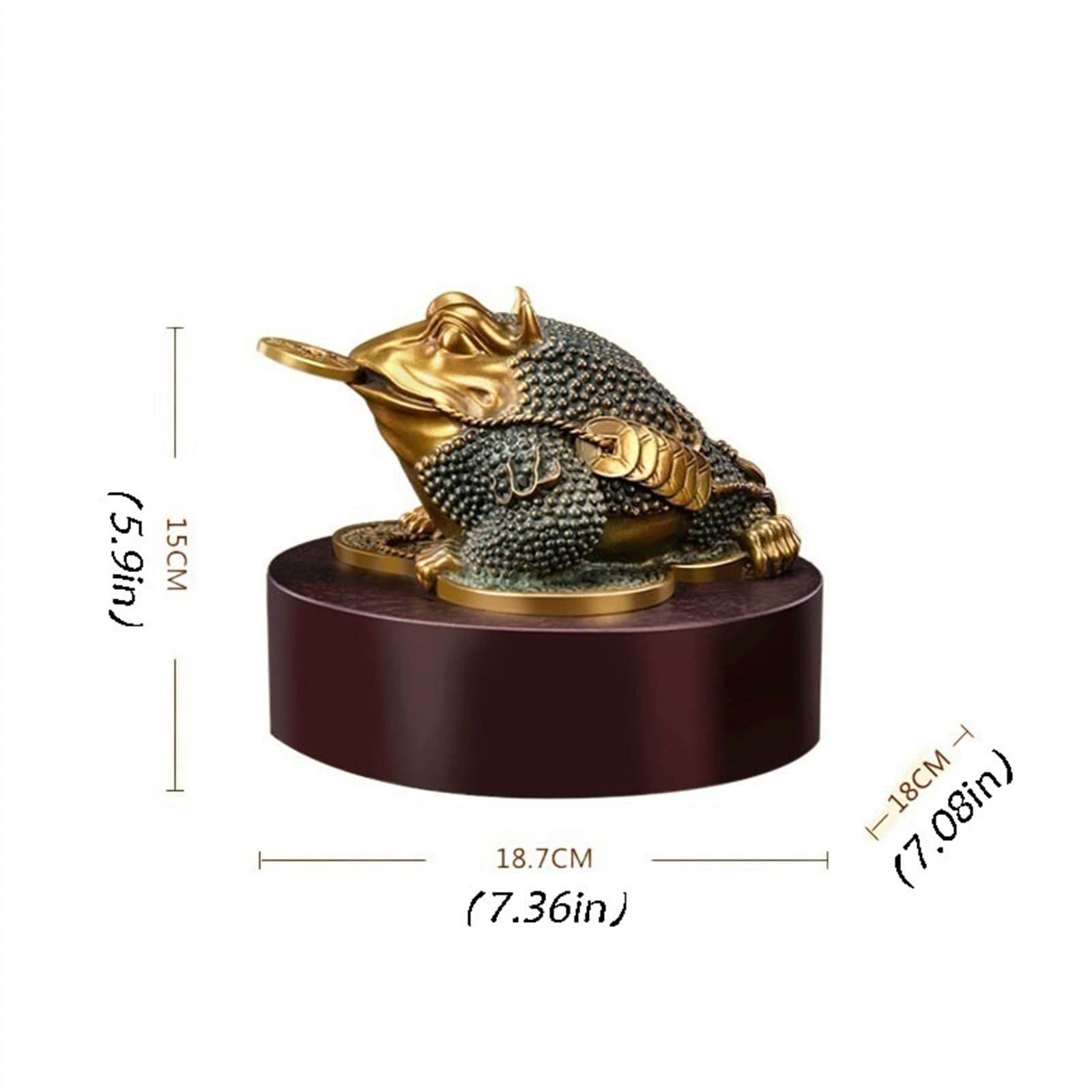 Statue di Buddha Decorazione Domestica Treppiede in Rame Toad Fortune Ornament Soggiorno Ufficio Scultura Feng Shui Decorazione Feng Shui