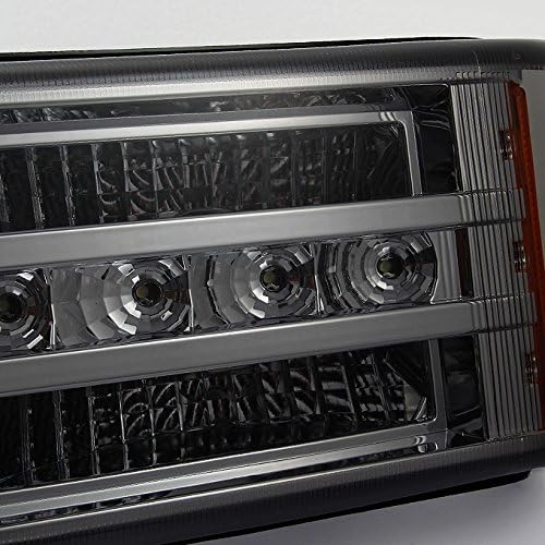 AKKON - For Chevy Silverado 1500 2500 3500 Avalanche LED Bumper Lights Turn Signal Lamps Smoke