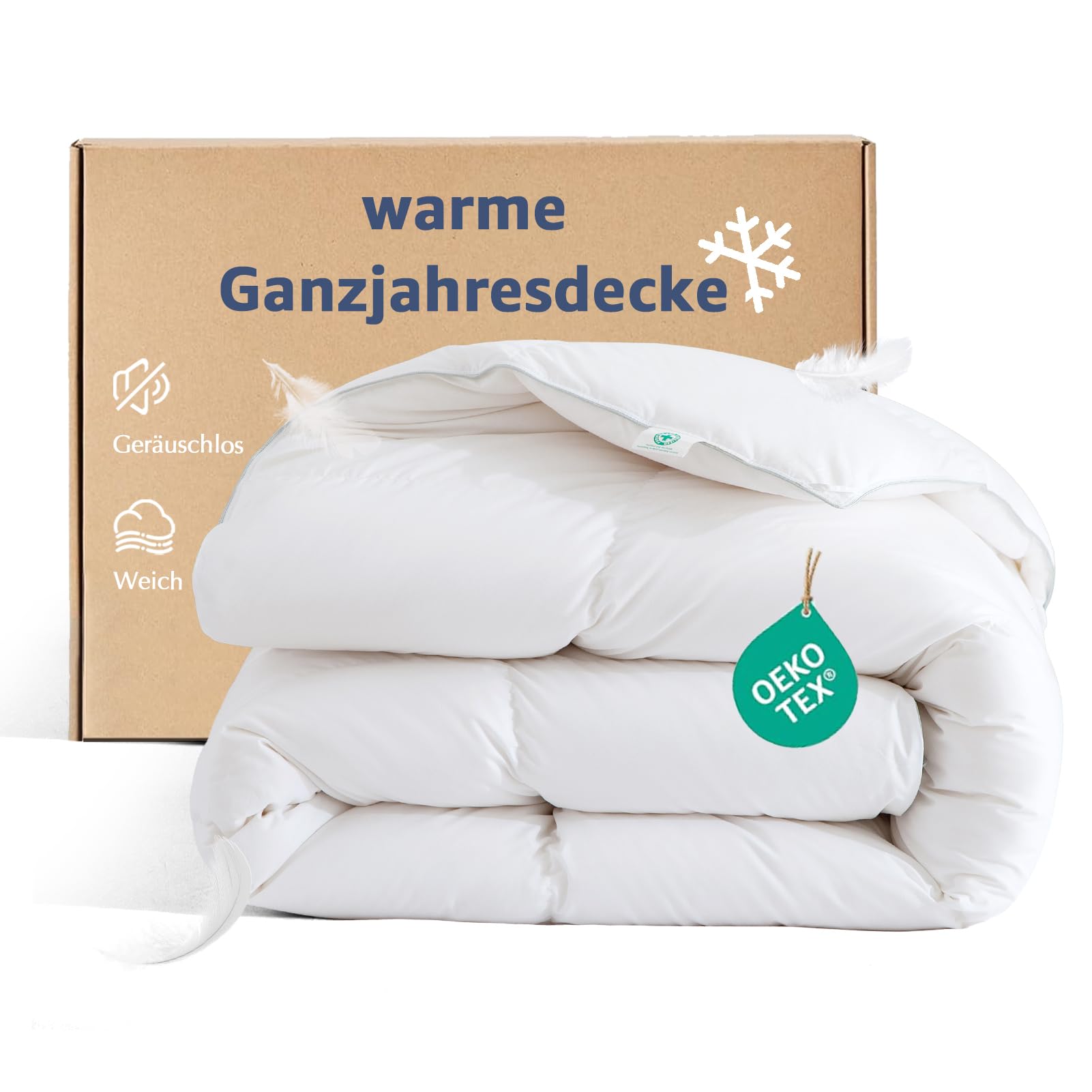 CASABEL Dekbed, 220 x 240 cm, warm, groot, koud, wolk, wit