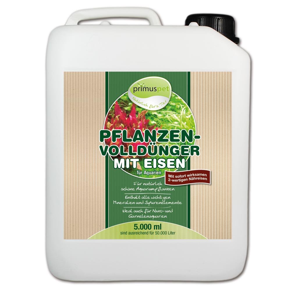 Aquarium 2in1 Pflanzendünger + Eisendünger (2in1 Pflanzenvolldünger mit 2-wertigen Nähreisen für prächtigen Pflanzenwuchs - Mineralien und Spurenelemente), Inhalt:5 Liter