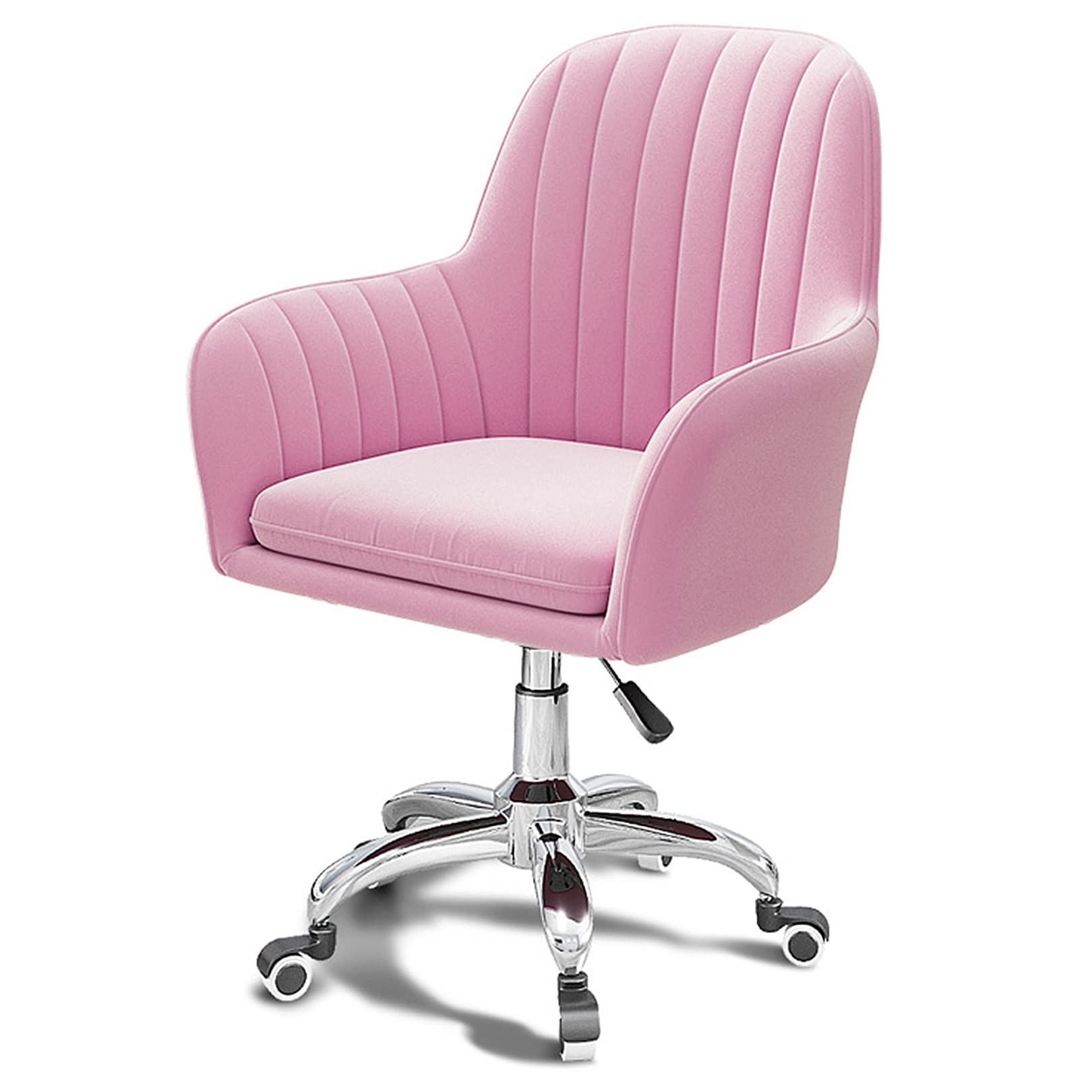 METTEOR Office Chair with Lumbar Support Adjustable Swivel Desk Chair for Home and Office Use table Cuter Chair for Work and Gaming (Rose)