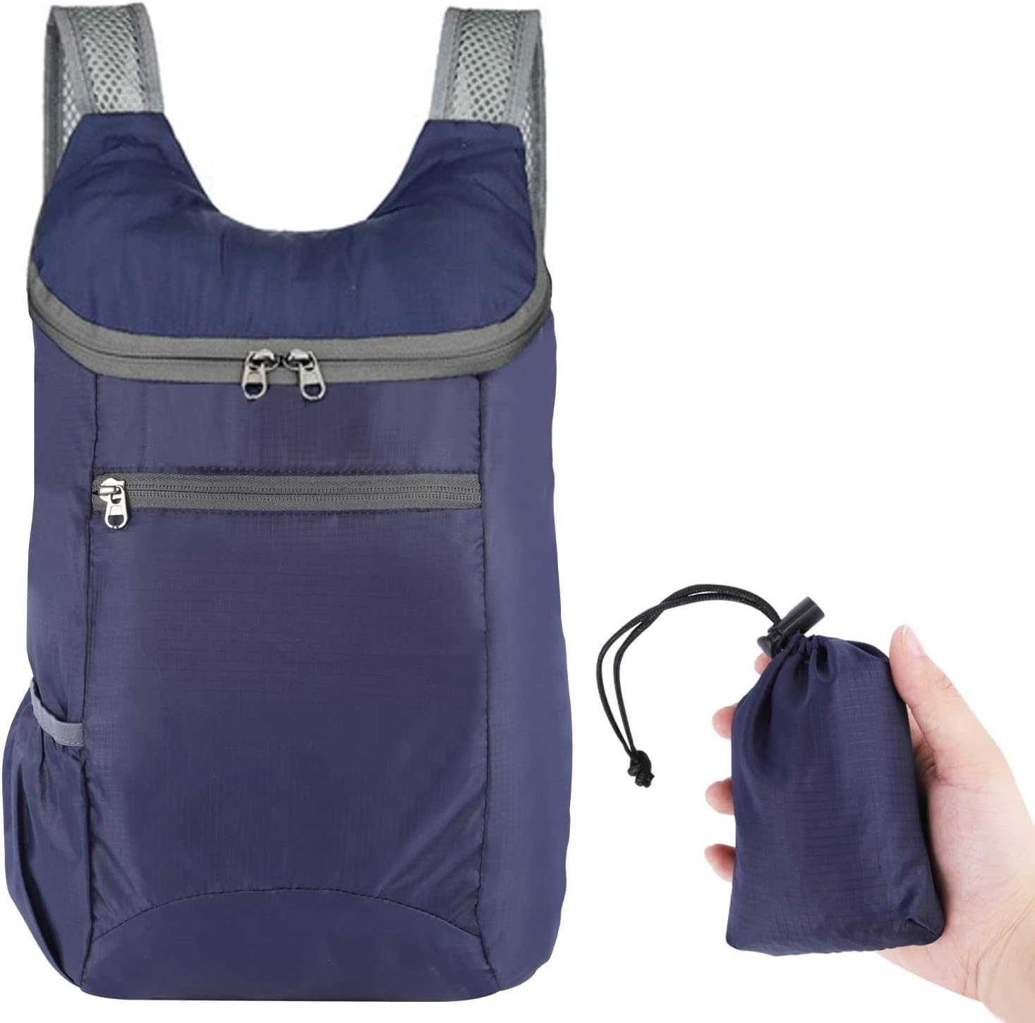 HuaJiao Ultra Lightweight Foldable Backpack, Small Water Resistant Rucksack Foldable Travel Daysack for Outdoor Sport Travelling Walking Hiking Camping Biking