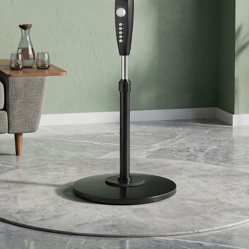 Accesorios de base de ventilador de suelo, pilares de chasis de plástico resistente para múltiples marcas para uso en el flujo de aire en la oficina en casa (negro)