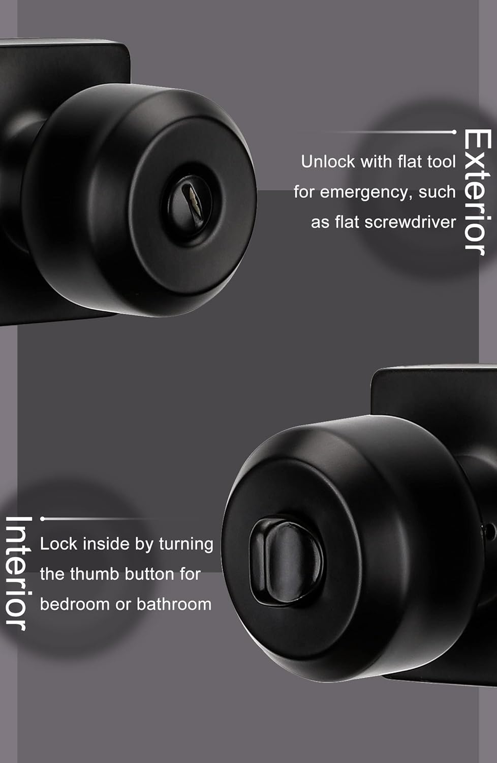 goldenwarm Black Door Knobs 13pack