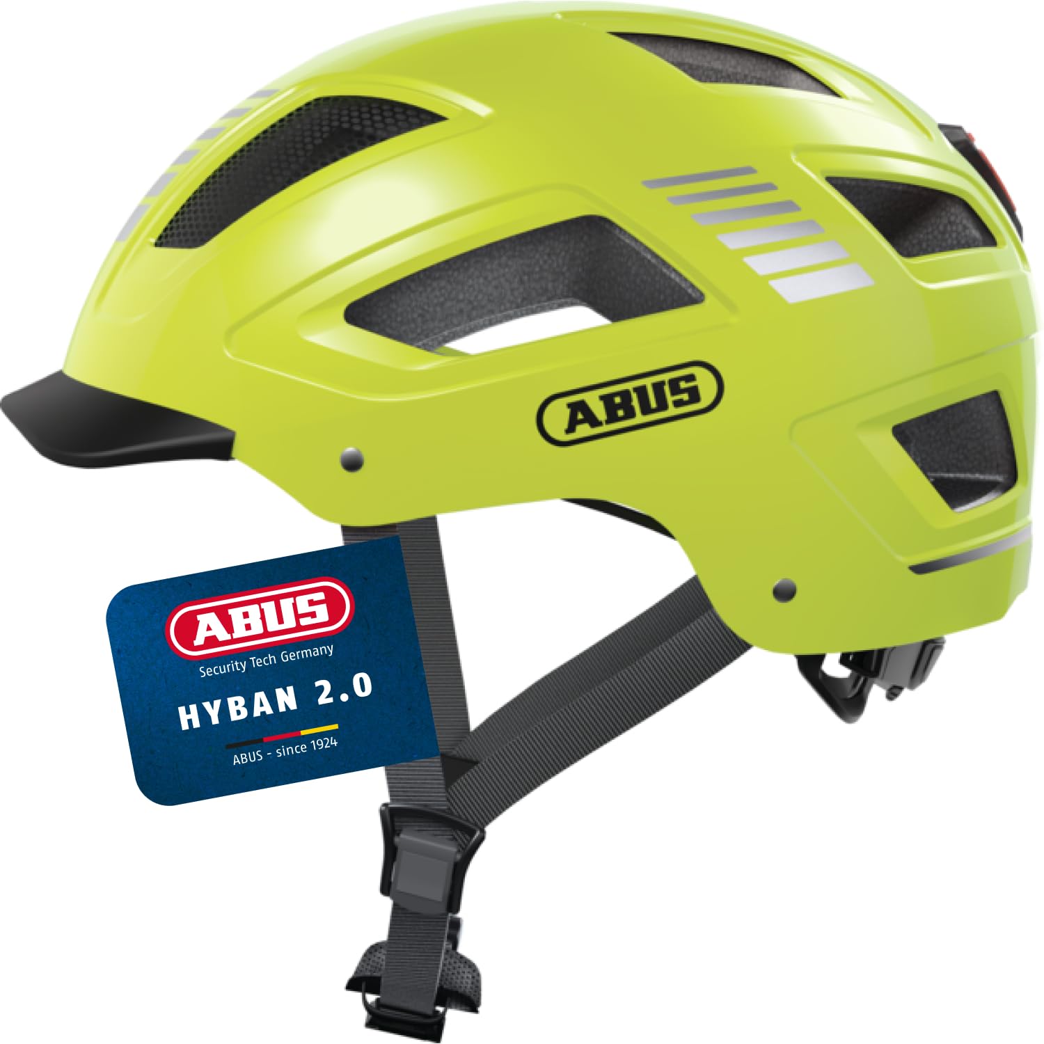 ABUS HYBAN 2.0 Fahrradhelm, Gelb (Signal Yellow), M