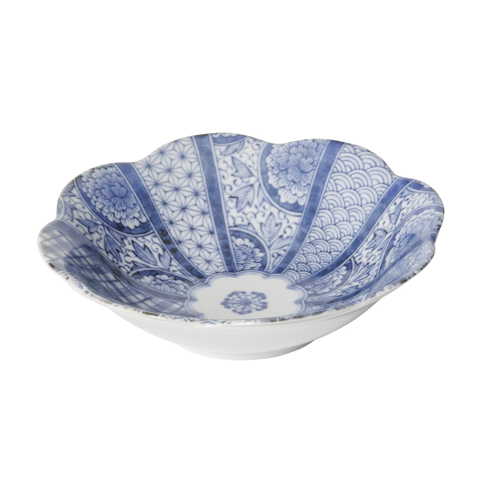 Mino Ware Navy Flower Kobachi Bowl