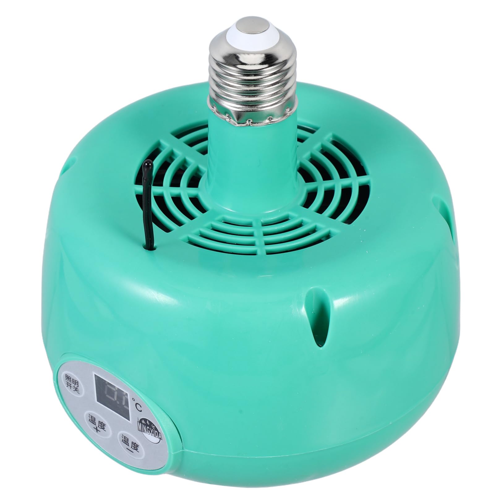 ORFOFE Lámpara Calefactora Ajustable Para Cría De Pollitos Con Emisor De Calor Seguro De Plástico Verde Luz Cálida Para Mascotas Reptiles y Aves Temperatura Regulable Para Gallineros y in