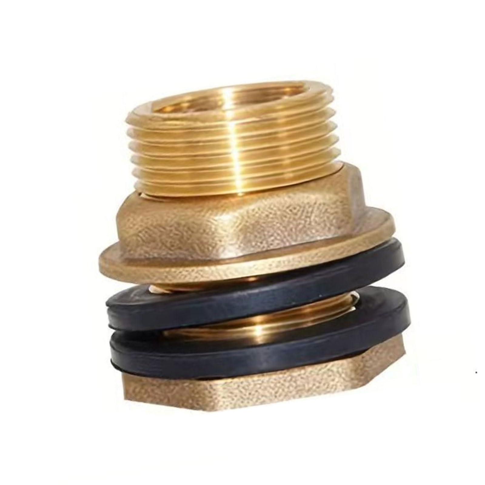 Brass Water Tanks Connector Brass Bulkhead Fitting Garden Hose Connectors Simple Installation for Garden Hose Resistant
