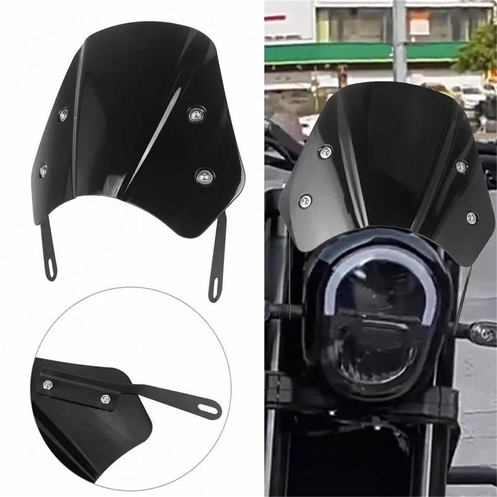 Cupolini E Parabrezza Per Moto Per Benelli Leoncino 250 Parabrezza, Deflettori Vento In Stile Retro, Spoiler E Cupolino Protettivo Cupolino Paravento