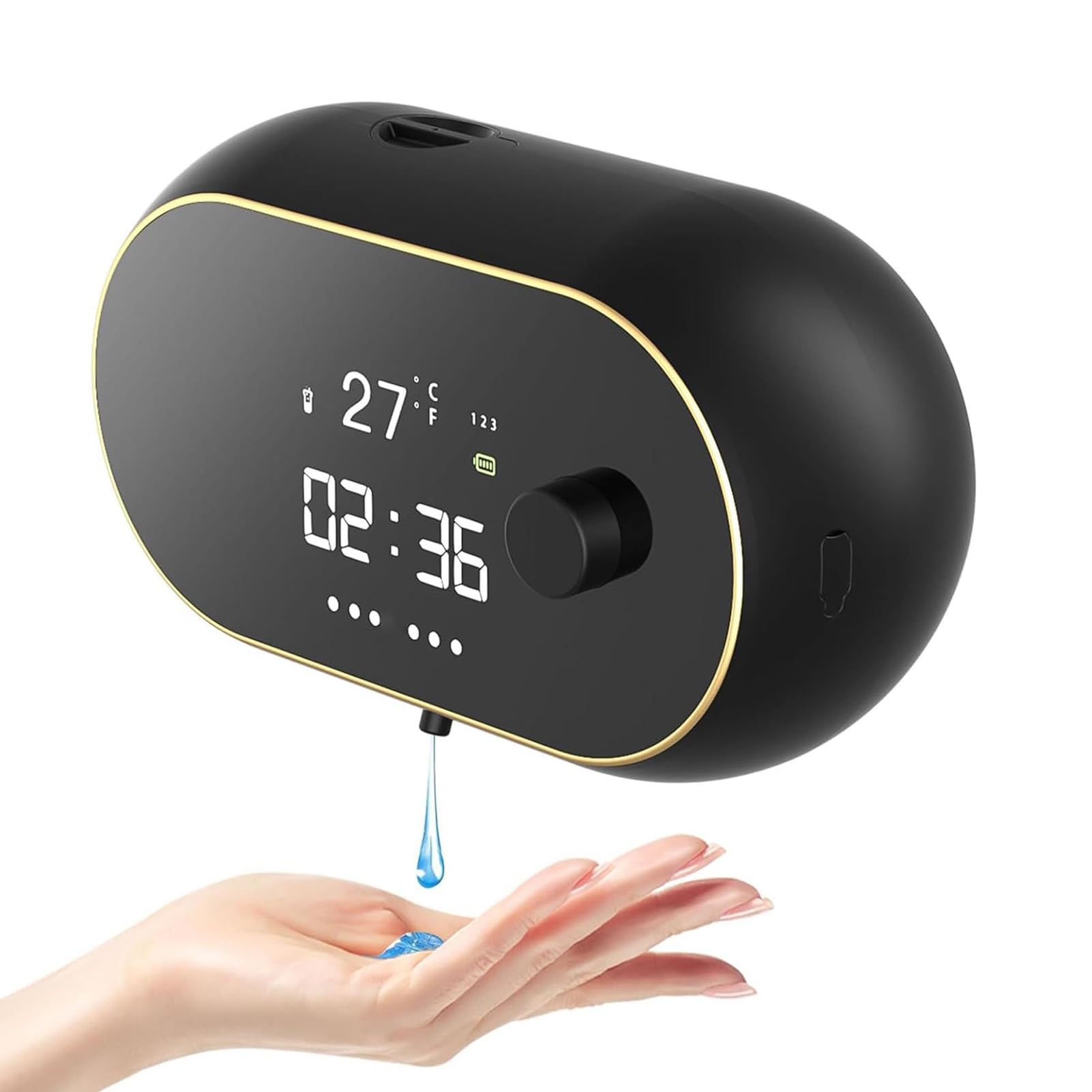 Dispenser automatico di sapone liquido da bagno 450 ml di grande capacità | Dispenser di sapone elettrico intelligente automatico in plastica ricaricabile senza tocco, regolabile