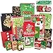Produktbild Party Funny 24 Weihnachtsgeschenktüten aus Papier mit Griffen und 60 Weihnachts-Geschenkanhängern, verschiedene Größen, Set zum Verpacken von Weihnachtsgeschenken (6 Jumbo, 6 groß, 6 mittel, 6 klein)