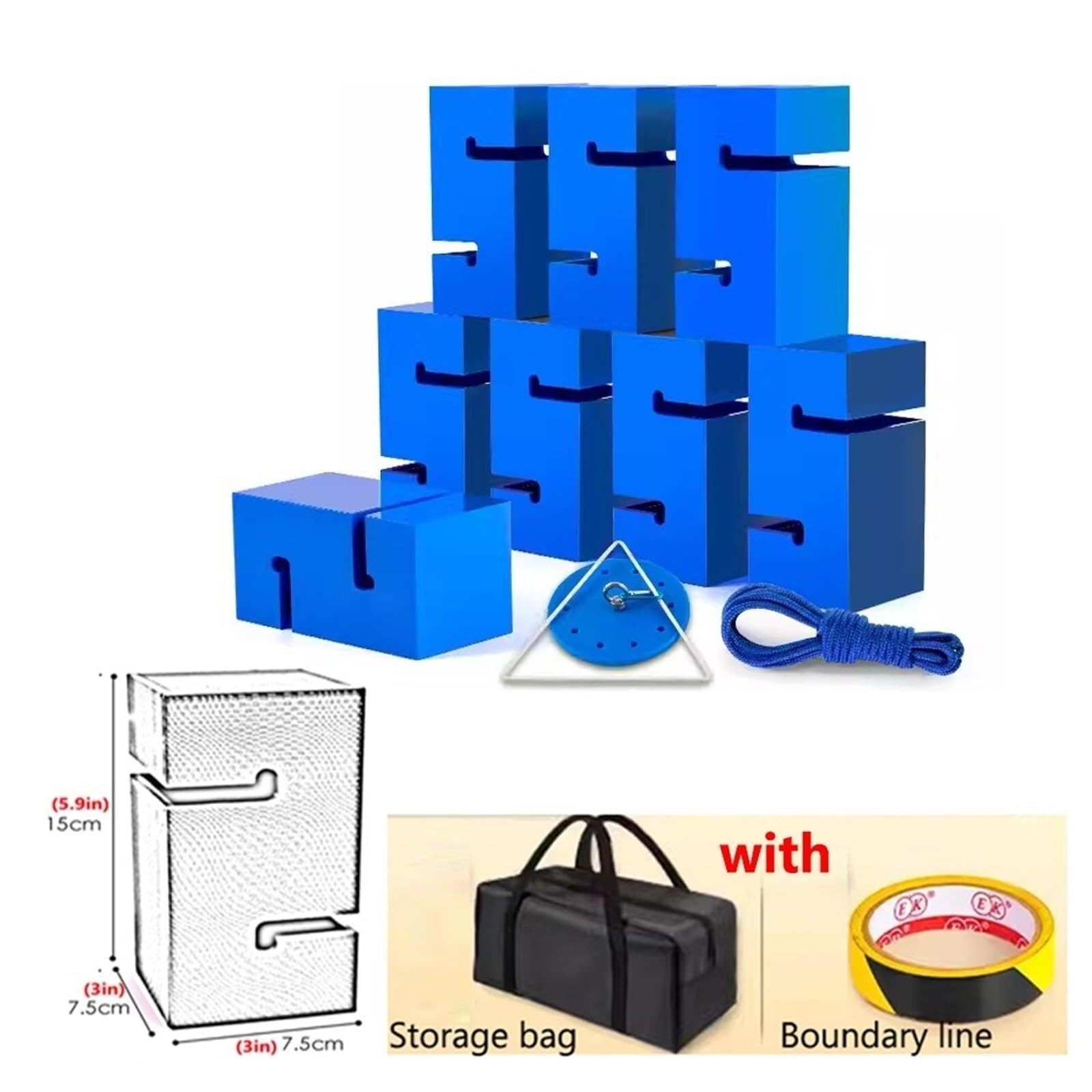 Juego de Torre de Bloques de construcción en Equipo, Kit de desafío de Torre de Equipo sin ensamblaje, Desarrollo de liderazgo en Interiores y Exteriores(Green,5PCS)
