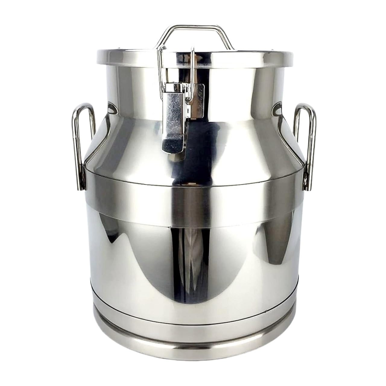 Milk Bucket Milk Can Heavy Duty Milk Can With Sealed Lid Stainless Steel Wine Pail Dairy Pot Bucket Transport Barrels Liquid Container Storage (Silver 28L)