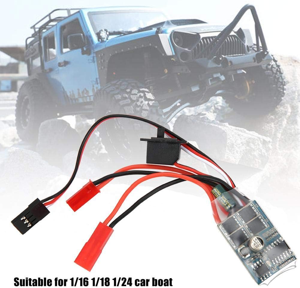 Keen so 30A 4-8V RC Speed Controller, Portable ESC 2 Way RC Brushed Motor Speed Controller Bidirectional Current Control Brush ESC for 1/16 1/18 1/24 Car Boat (Without Brake) : Toys & Games
