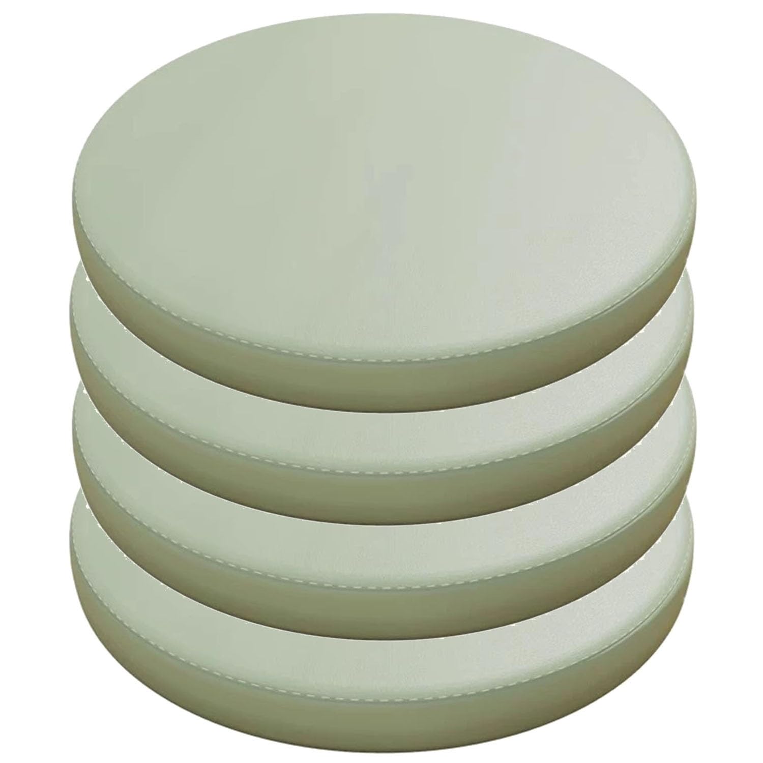 JORTUIO Round Chair Seat Pads, Set of 1/2 4 Round Waterproof Chair Cushions for Indoor Outdoor Furniture Dining,Garden, Bistro, Bar Stool,Patio, Office,Coffee Shop Cushion(Milk Green,30cm(4pcs))