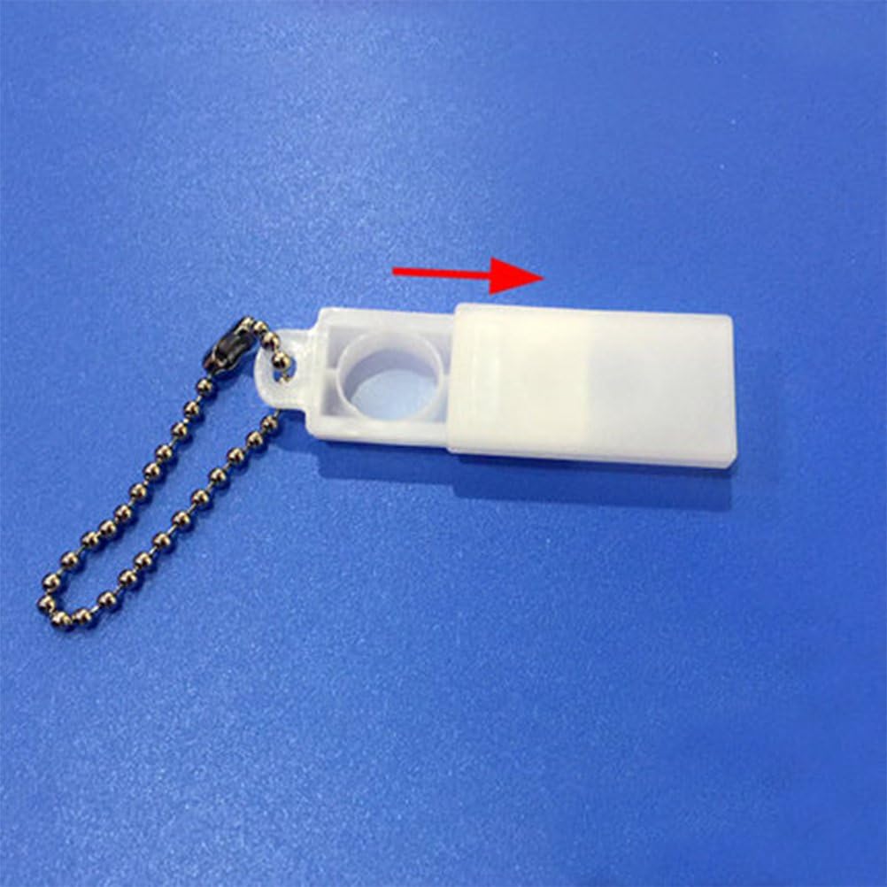 HEALIFTY 5Pcs Hearing Aid Amplifier Storage Box with Plastic Battery Case Box Battery Caddy with Keychain