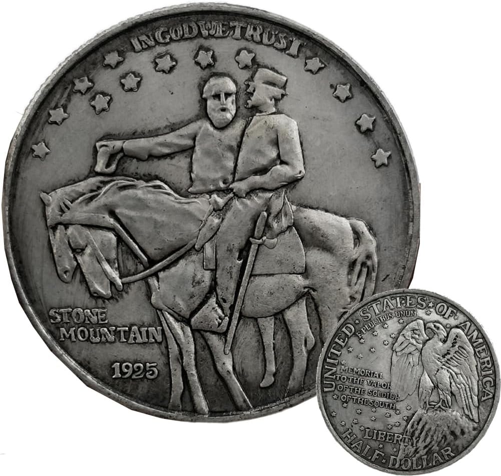 1925 P Stone Mountain Half Dollar Coin, Replica Morgan Dollar Coin Thumbnail