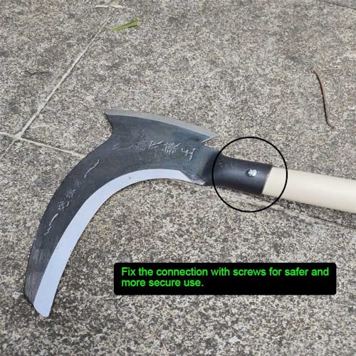 XIAOLUHSYI Ferramenta de foice, ferramenta de jardim de foice, arma de foice, foice de cabo longo