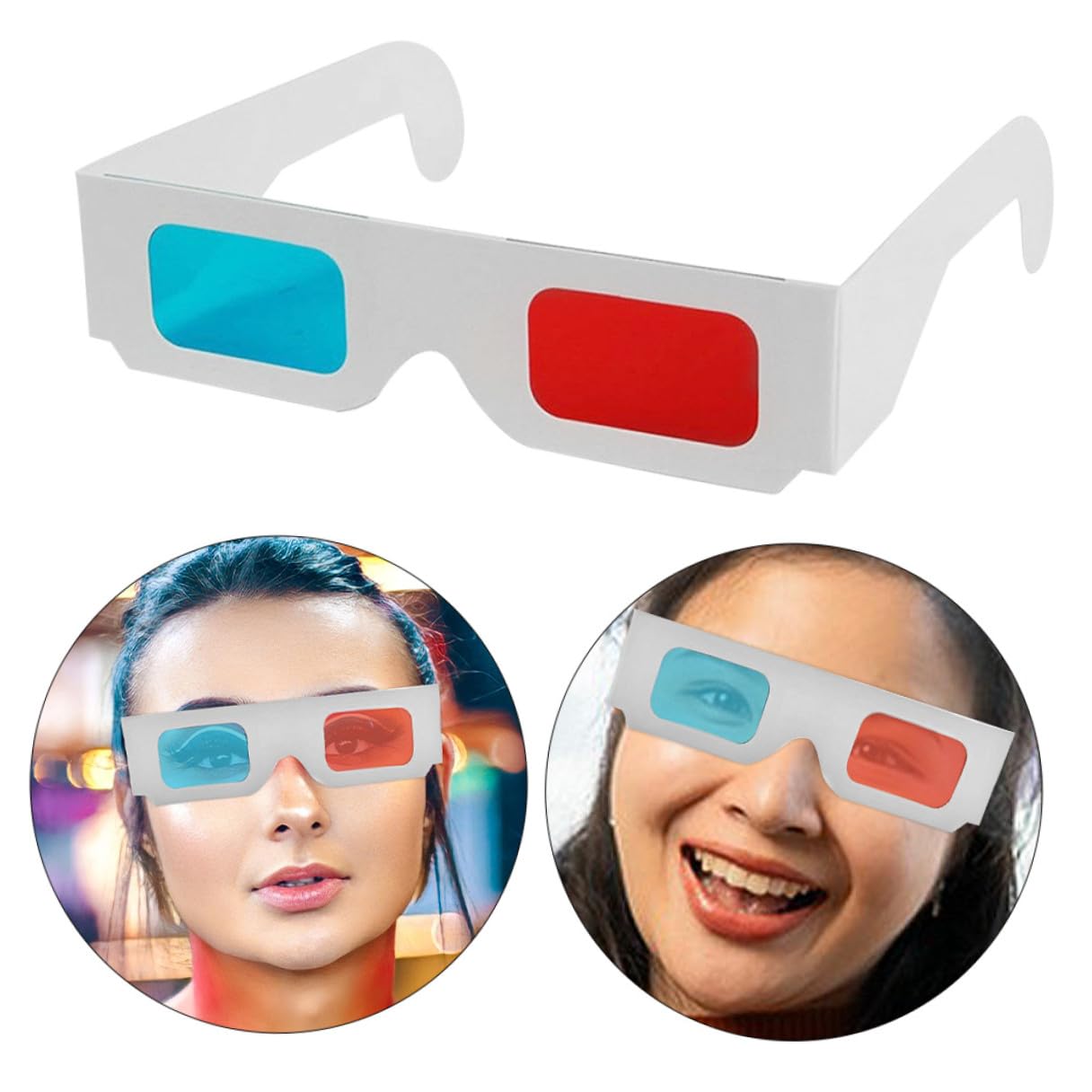 SHINEOFI 70 Piezas Gafas Anaglifo de Papel Gafas para Ver Películas Casa para Adultos y Cine Casa