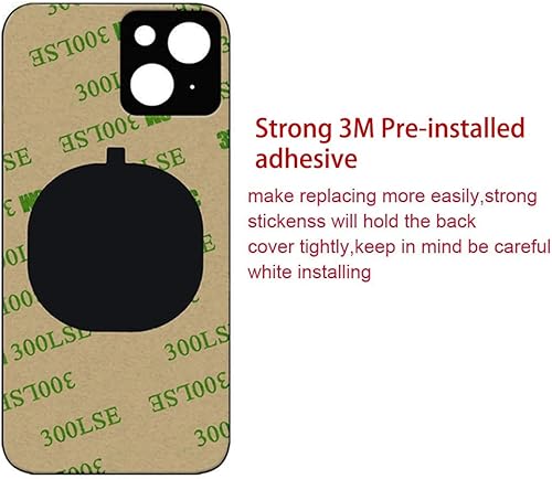 Miniatura 4 de Reemplazo de cristal trasero trasero para iPhone 14 de 6.1 pulgadas con kit de herramientas de reparación y manual (negro medianoche)