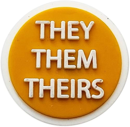 Pronoun Silicone Pin They Them Theirs - Perfect for Backpack, Lanyard, Purse, Sh