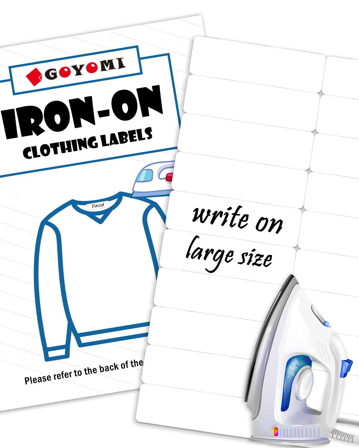 Amazon.com : Writable Iron on Clothing Labels, Fabric Labels Name