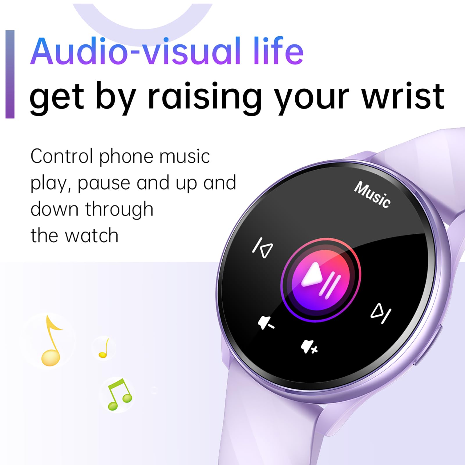 Yihou Smart Watch viola per uomo donna fare/rispondere alle chiamate Reloj Inteligente con frequenza cardiaca/monitoraggio del sonno/100+ modalità sport/pedometro smartwatch per telefoni Android