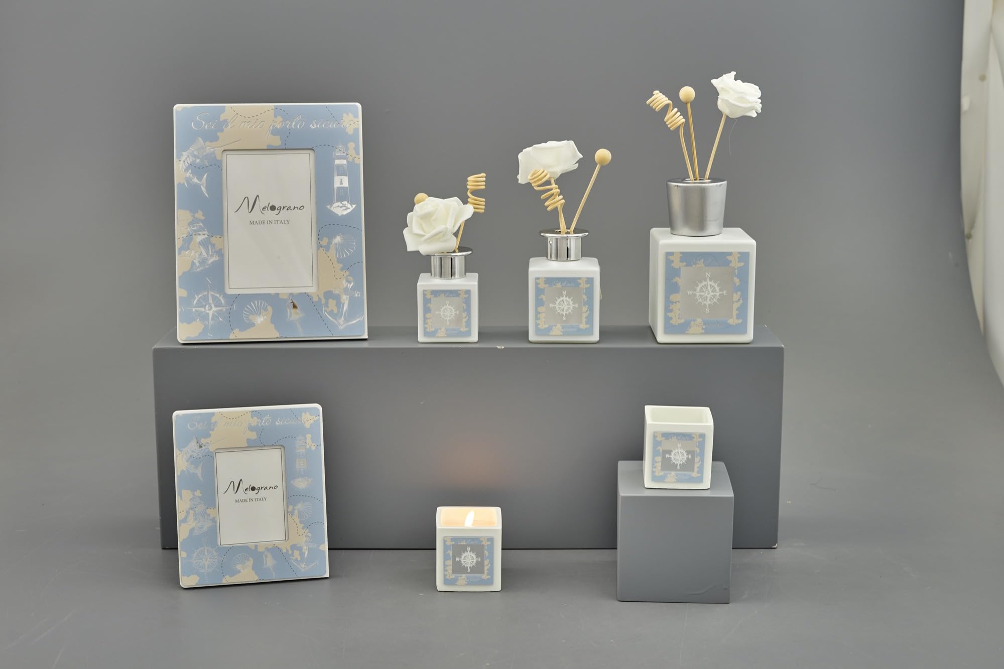 Doni Bomboniere Comunione 5PZ Profumatore Ambiente Tema Mare con Bambino Bambina Ragazzo Ragazza Cresima Matrimonio Anniversario 18 Anni Evento Compleanno Gadget Madrina Diciottesimo Originali