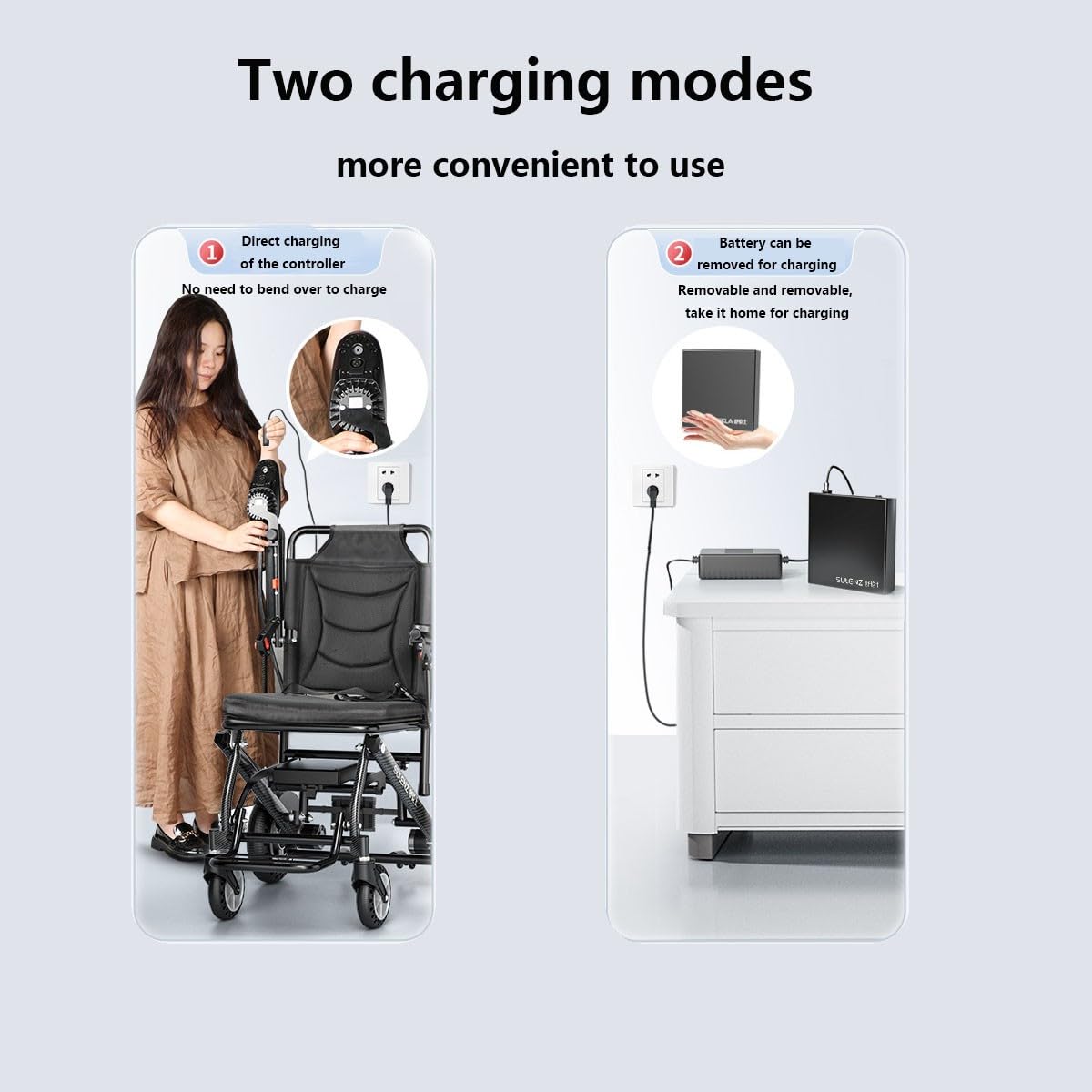 Aluminiowy elektryczny wózek inwalidzki, lekki elektryczny wózek inwalidzki dla dorosłych, składany wózek inwalidzki, ultralekki 12,5 kg, pojemność 130 kg, zasięg 20 km, łatwy do transportu i