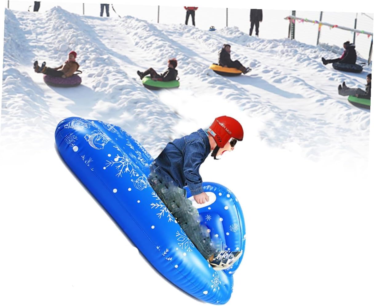 Inflatable Snow Sled PVC Snow Tube Winter Skiing Tool Cold Resistant Inflatable Skiing Sled for Winter Sledding Fun