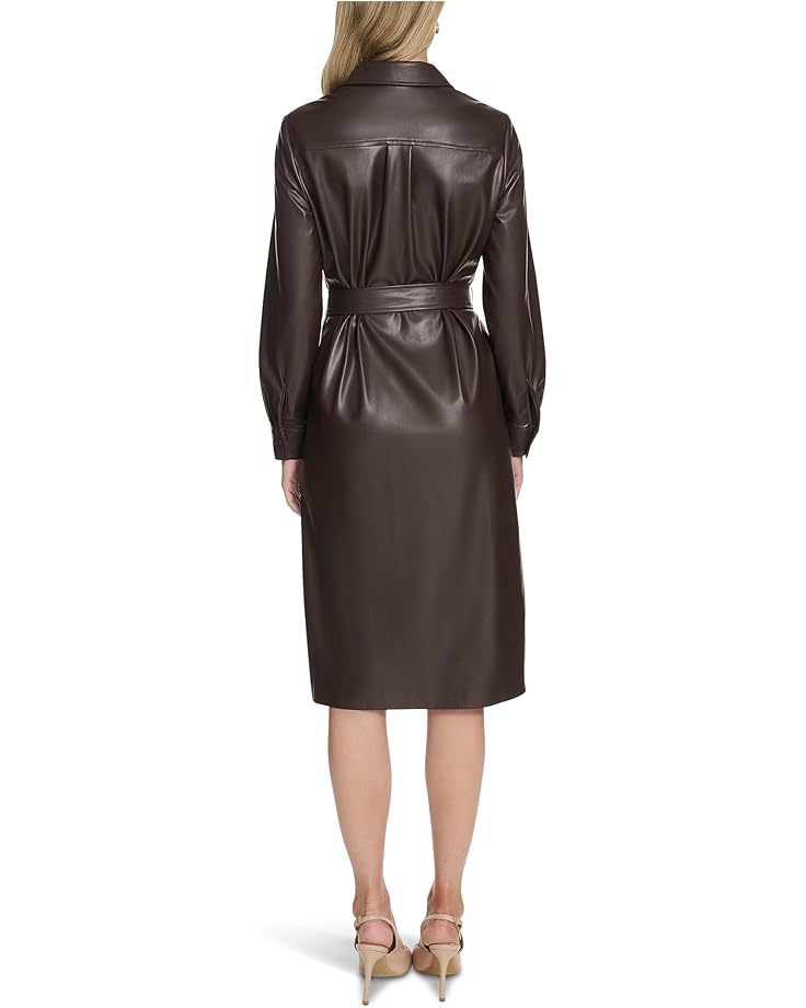 Calvin Klein PU Leather Shirtdress - #2 of 5