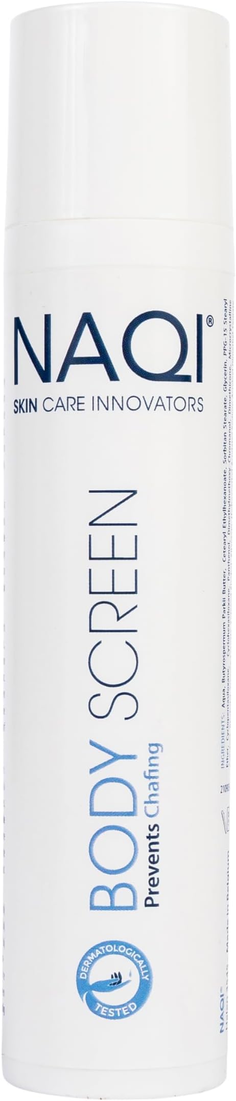 NaqiBody Screen - Prevents the Skin from All Types of Irritation - Softens Skin Redness - Nourishing and Moisturising - Vegan-Friendly - Dermatologically Tested - 100 ml