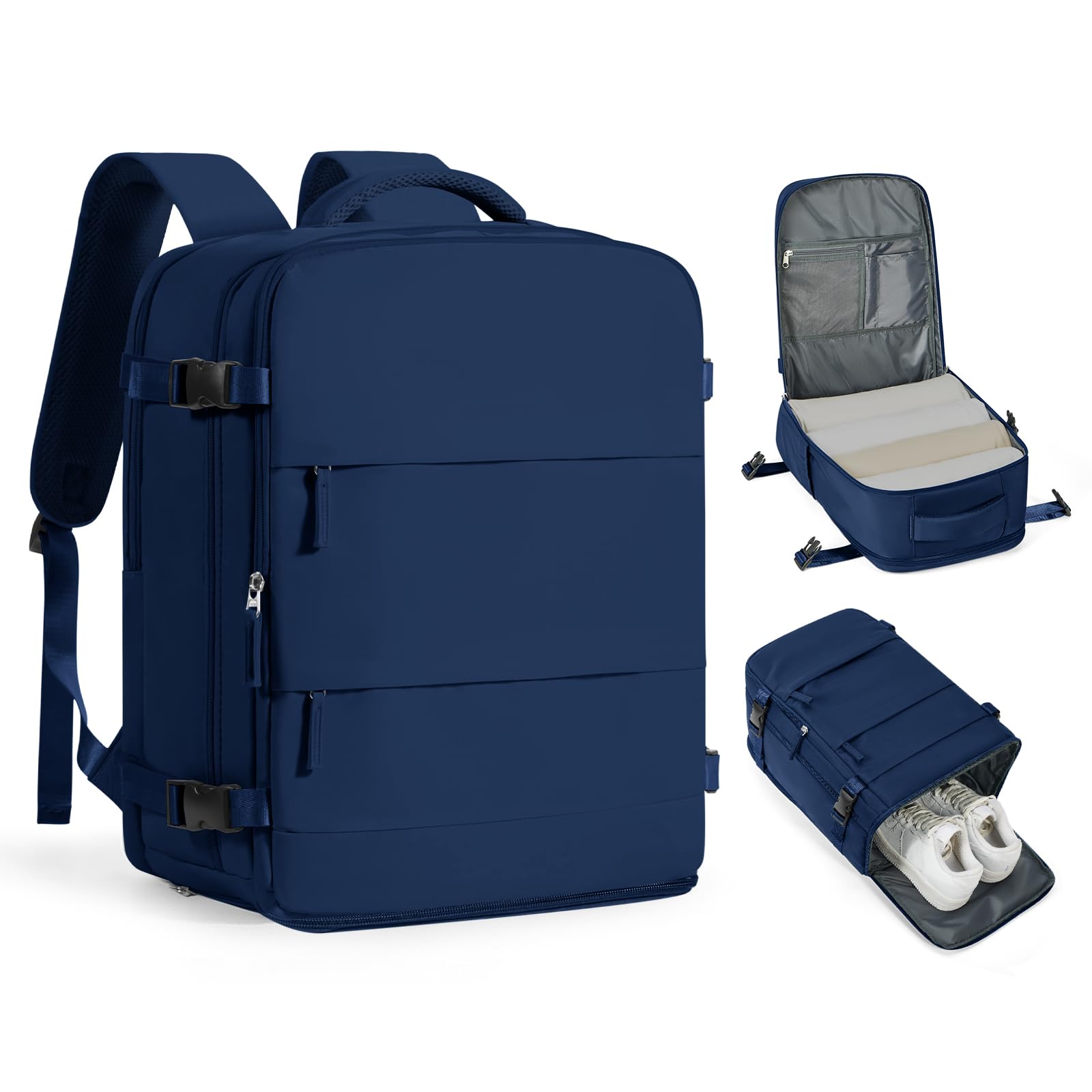 coofay Travel Backpack Carry on Flight Approved Carry on Backpack for Airplanes Personal Item Travel Bag 18x14x8 Inches Traveling Backpacks Airback