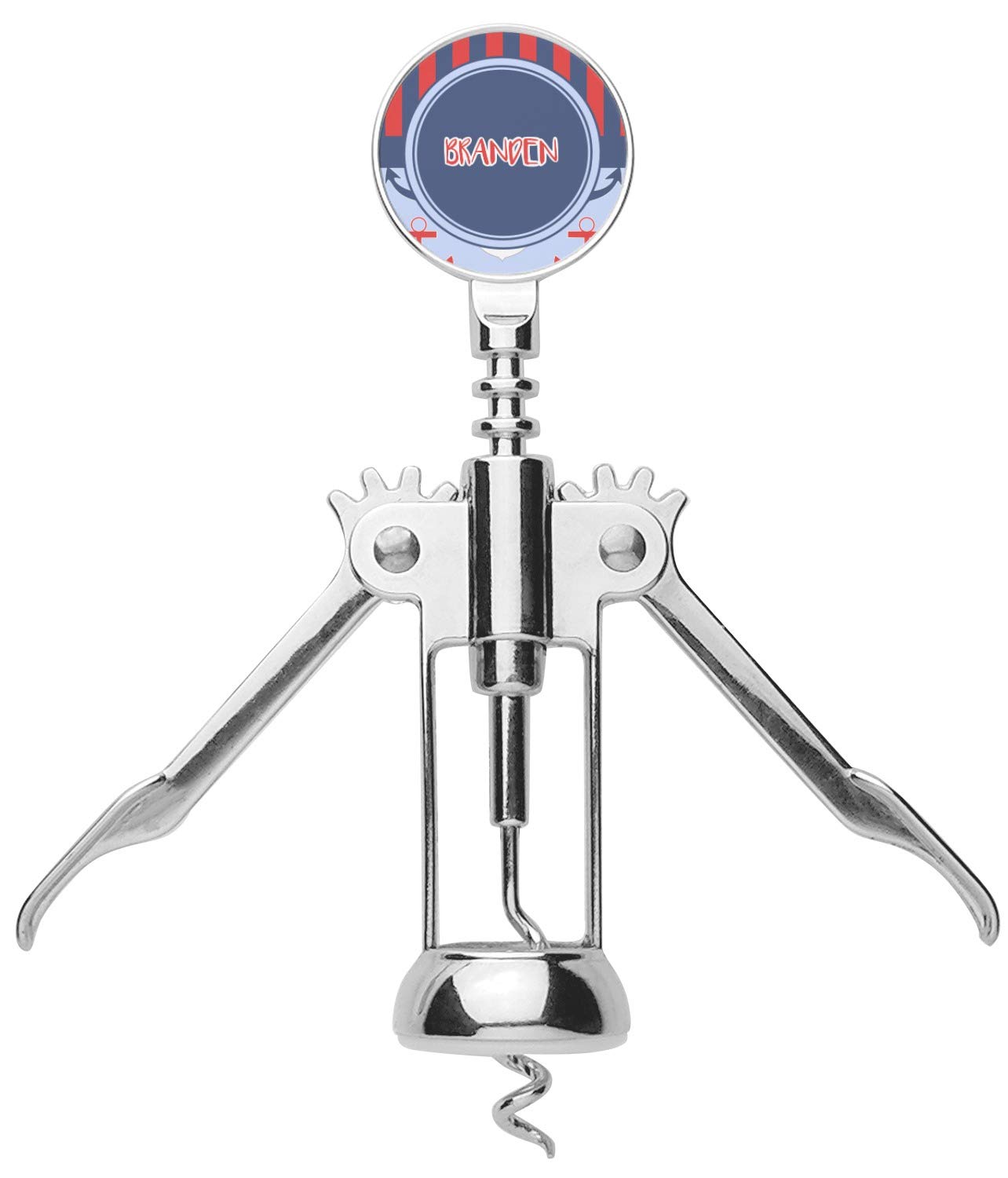 Personalized Classic Anchor & Stripes Corkscrew