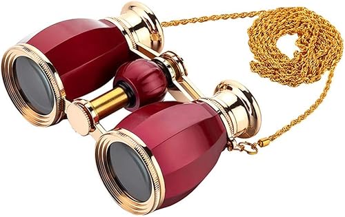 Spacmirrors 4 x 30 binocular telescopio gafas de ópera revestidas de vidrio para teatro, prismático retro con cadena, telescopio, regalos para dama,