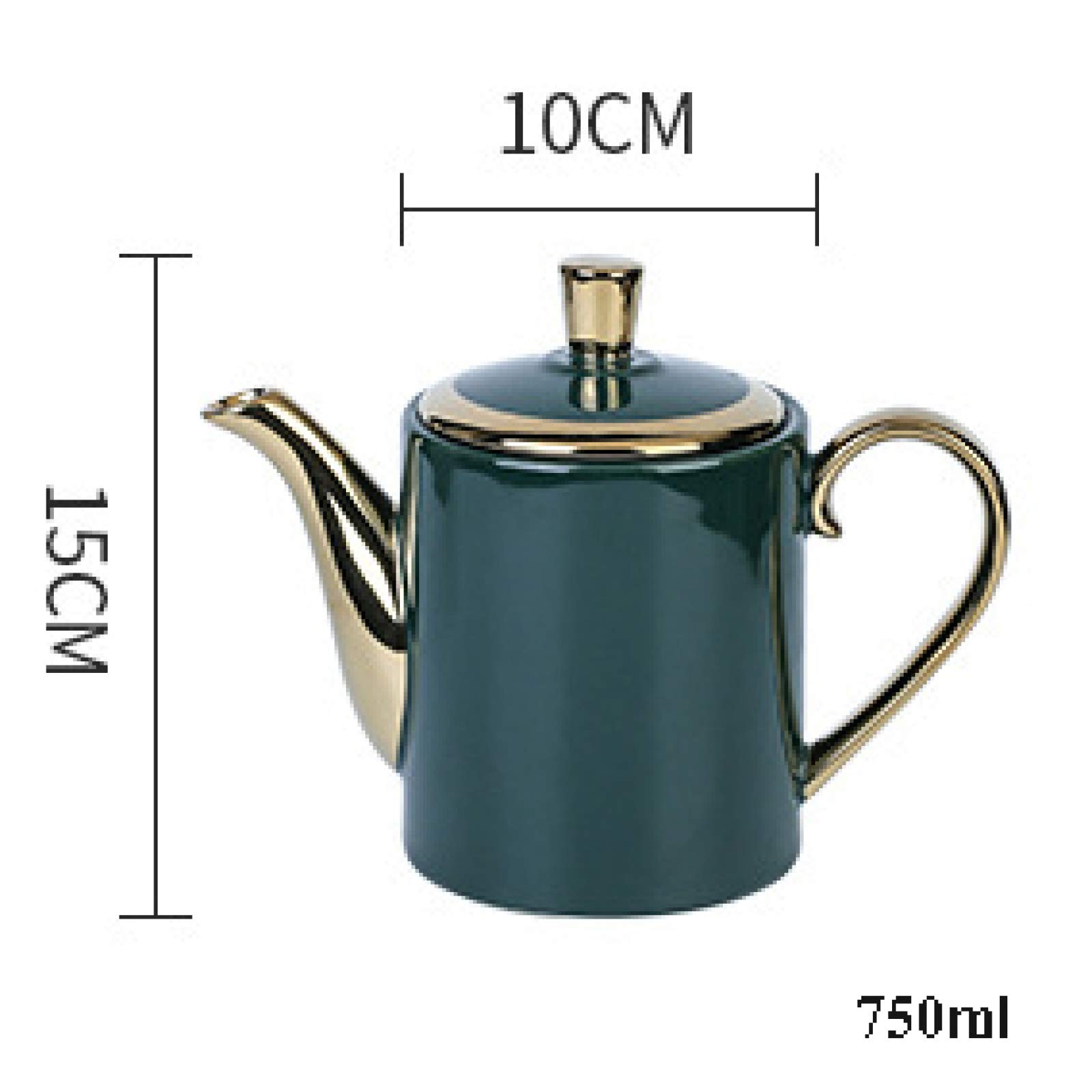 Zestaw do herbaty dla dorosłych – porcelanowy zestaw do popołudniowej herbaty z czajnikiem i filiżankami do kawy, idealny do użytku domowego