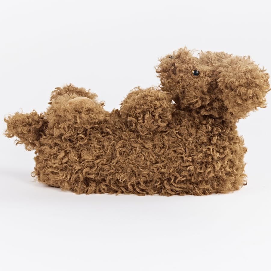 Image of Women's Animal Plush Slippers, Cute Cozy Fuzzy House Shoes Non-Slip Sole