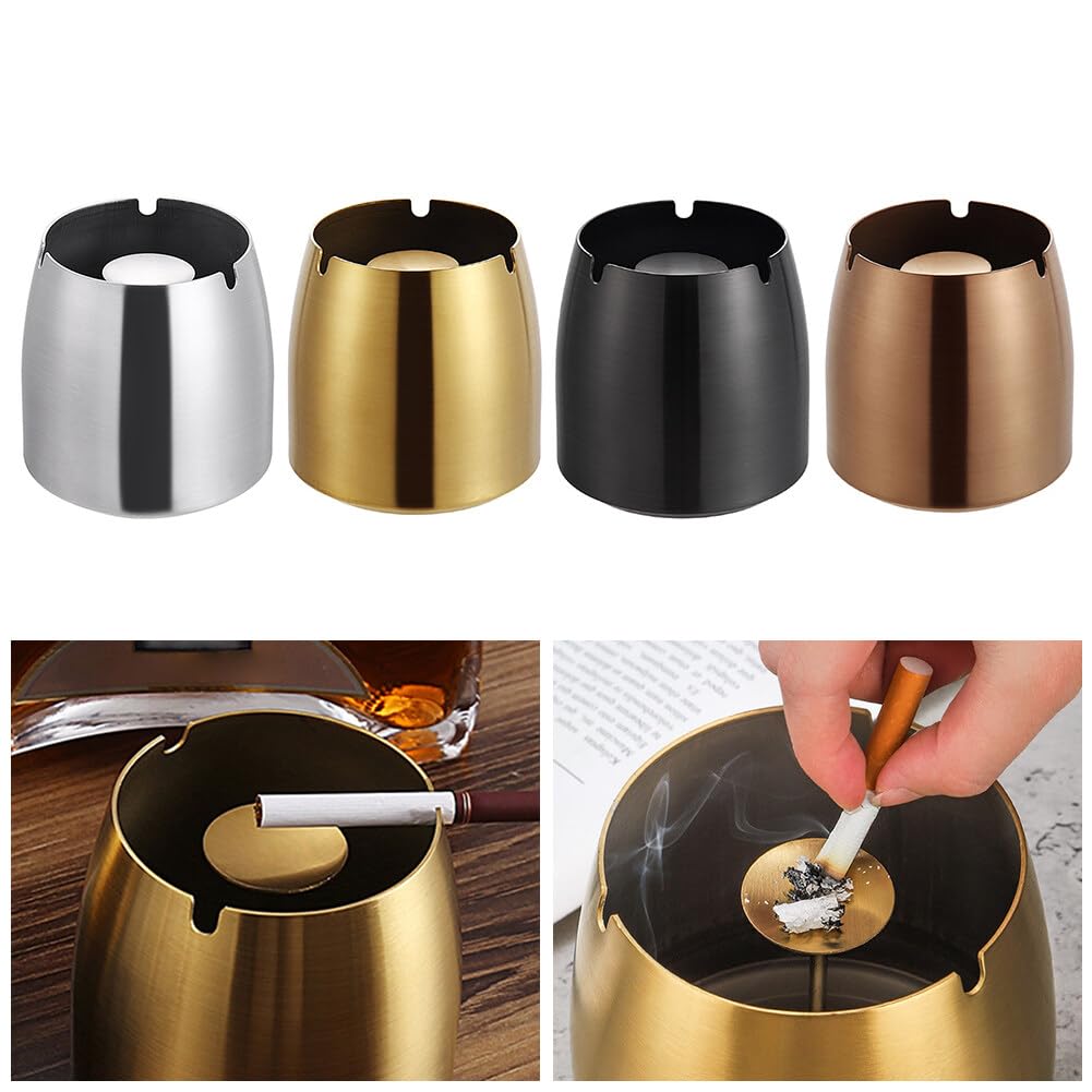 Posacenere da Esterno in Acciaio Inox, Portacenere Antivento Antiodore Posacenere da Esterno Antiscivolo Posacenere Grande a Prova di Vento e Pioggia per Giardino Ufficio Balcone Bar