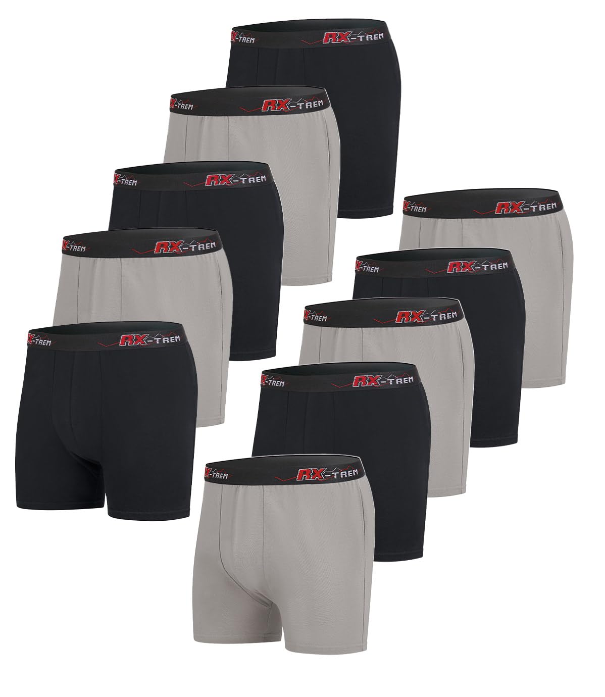 ATLAS FOR MEN - Pack of 10 Plain Boxer Shorts - 3XL