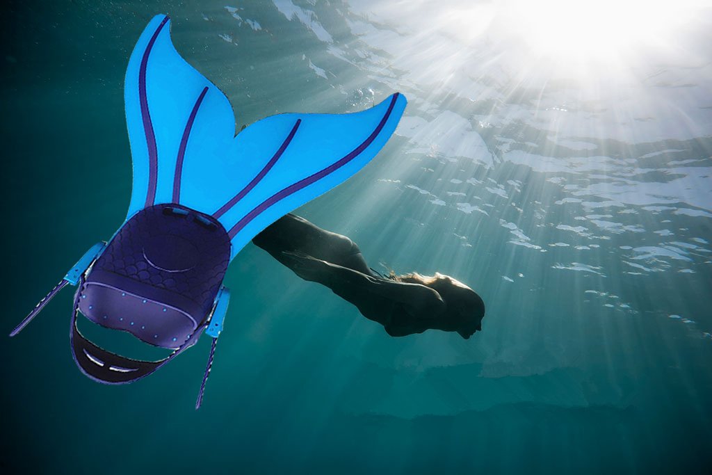 DaFin Bodyboarding Swim Fin Navy/Yellow, X-Large