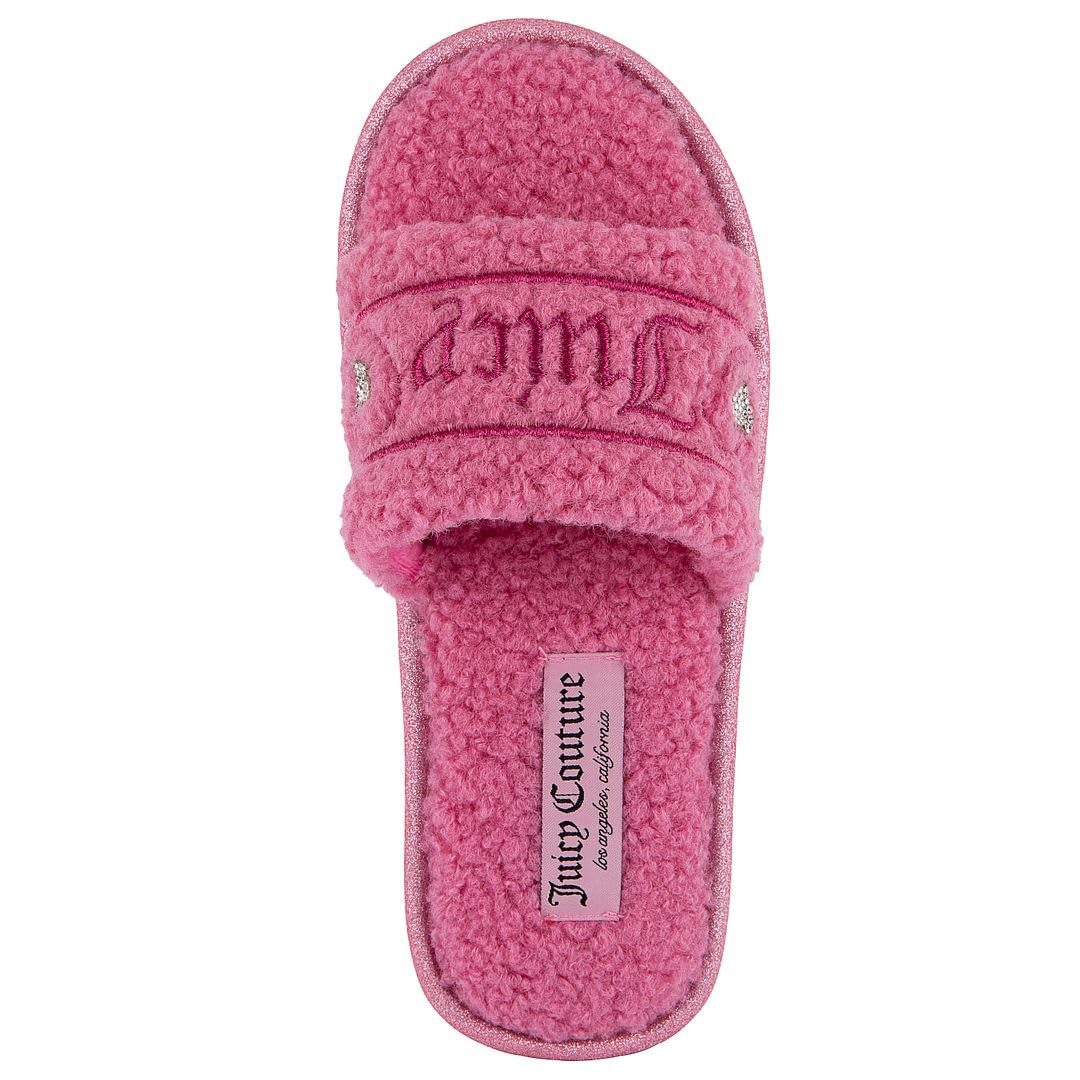 Juicy Couture Women's Slide Slipper Sandals With Faux Fur