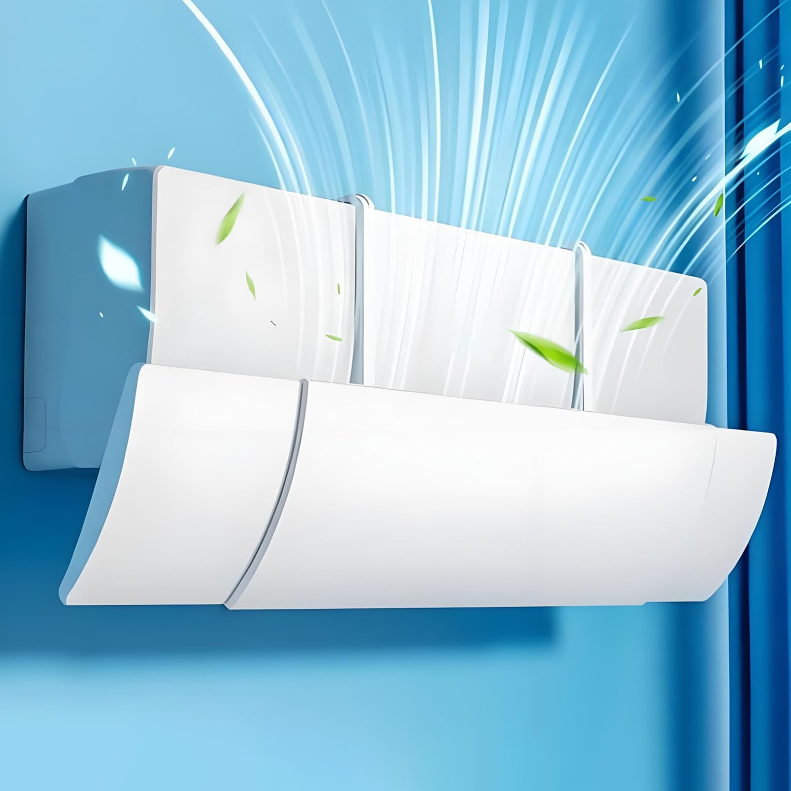 Retractable Air Conditioner Deflector 28-43 in, Split AC Vent Anti-Direct Blow, Universal Adjustable Wind Baffle for Wall Mounted